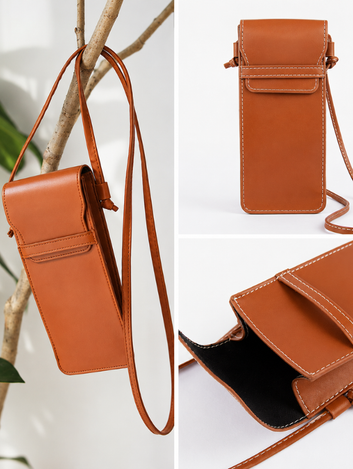 Bolsa para óculos de tiracolo